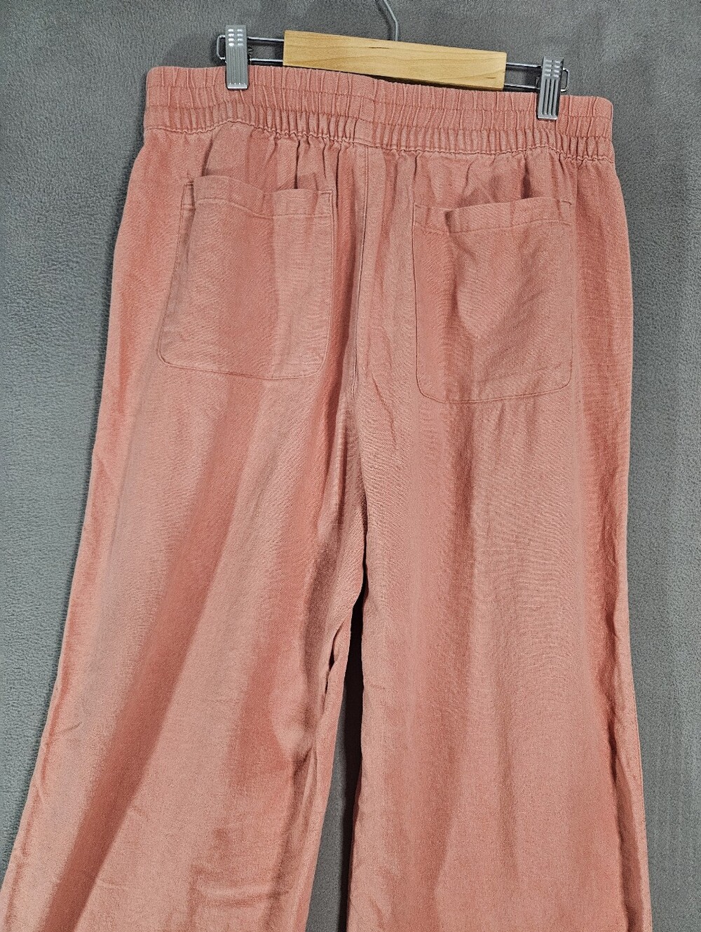 Old Navy High-Rise Wide Leg Pants Womens Medium Comfort Waist Peach Lagenlook - Picture 7 of 10